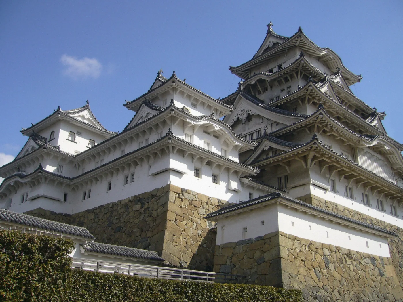 Himeji Castle keep towering over the inner bailey, Himeji, Japan