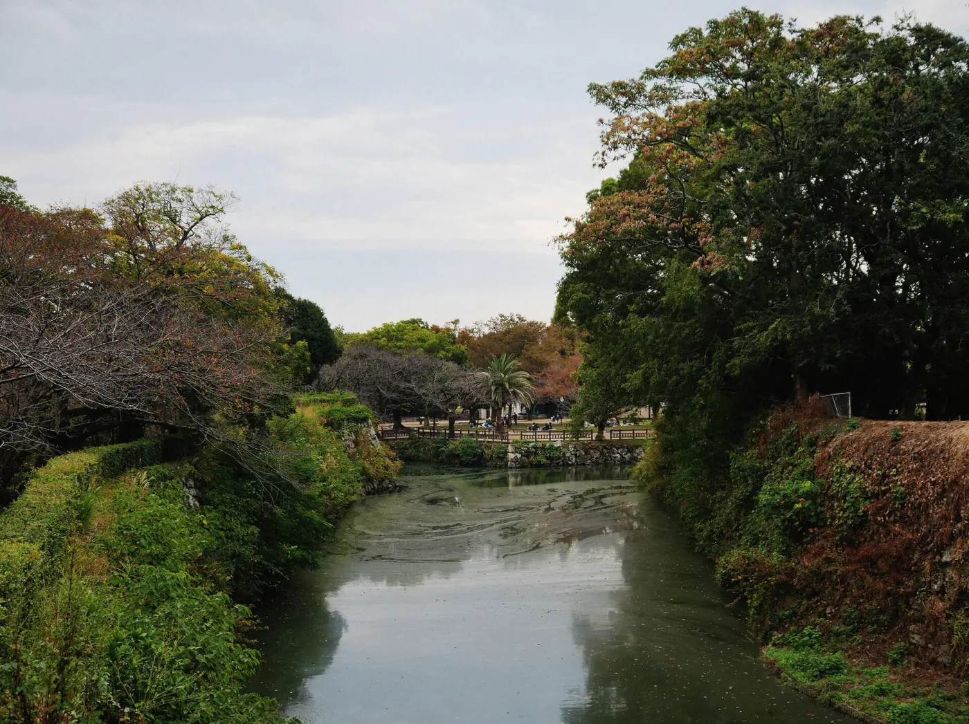 Sakuramon-bashi Bridge crossing toward Himeji Castle, Himeji, Japan